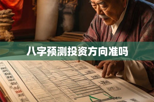 八字预测投资方向准吗