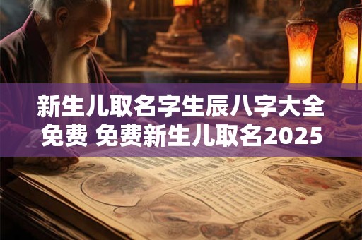 新生儿取名字生辰八字大全免费 免费新生儿取名2025