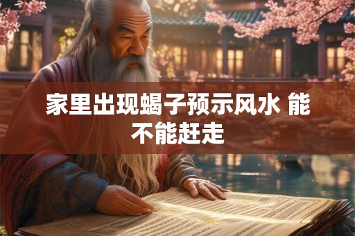 家里出现蝎子预示风水 能不能赶走