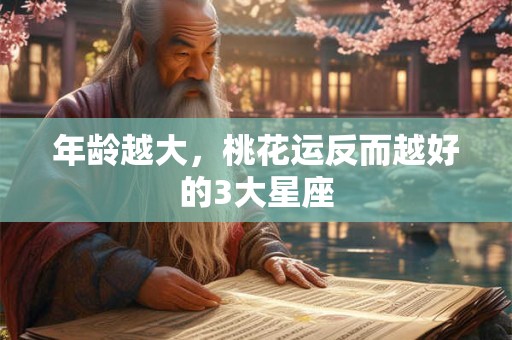 年龄越大，桃花运反而越好的3大星座