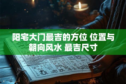 阳宅大门最吉的方位 位置与朝向风水 最吉尺寸