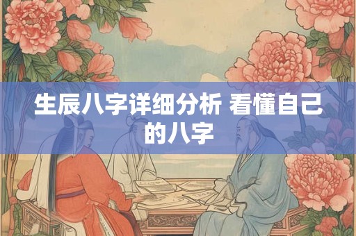 生辰八字详细分析 看懂自己的八字