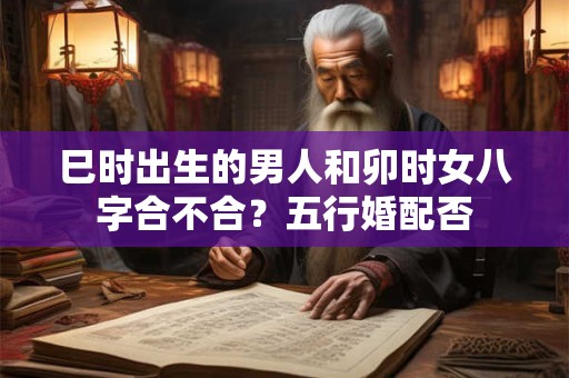 巳时出生的男人和卯时女八字合不合？五行婚配否
