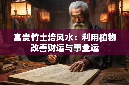 富贵竹土培风水：利用植物改善财运与事业运