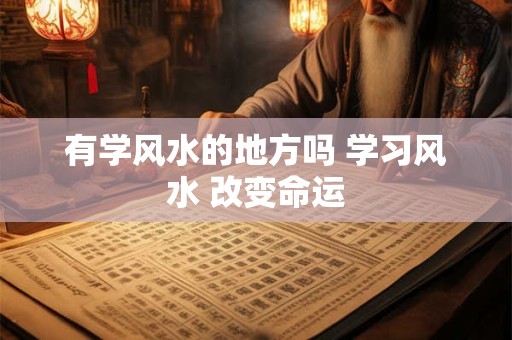 有学风水的地方吗 学习风水 改变命运