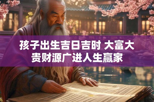 孩子出生吉日吉时 大富大贵财源广进人生赢家