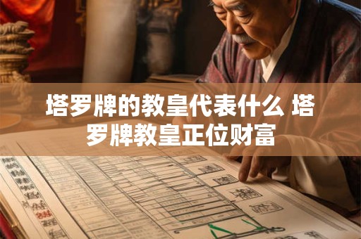 塔罗牌的教皇代表什么 塔罗牌教皇正位财富