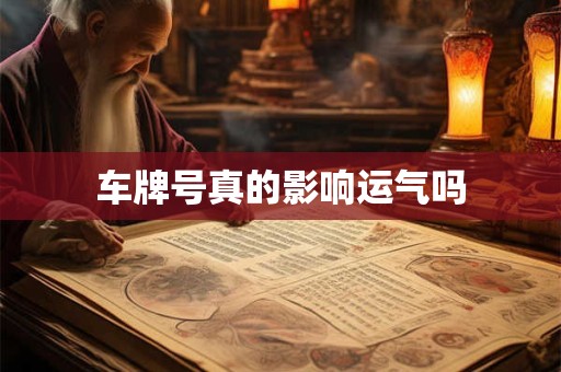 车牌号真的影响运气吗