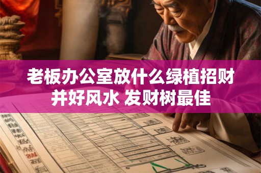 老板办公室放什么绿植招财并好风水 发财树最佳