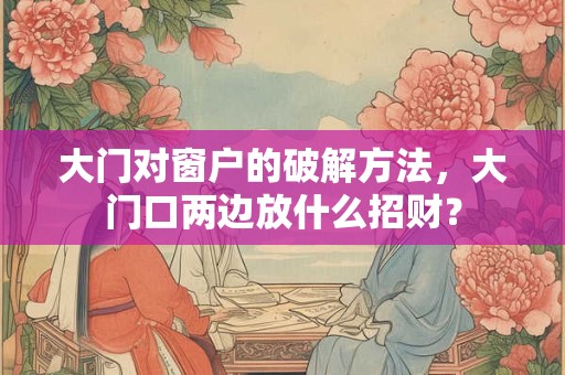 大门对窗户的破解方法，大门口两边放什么招财？