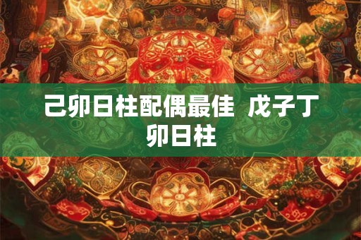 己卯日柱配偶最佳  戊子丁卯日柱