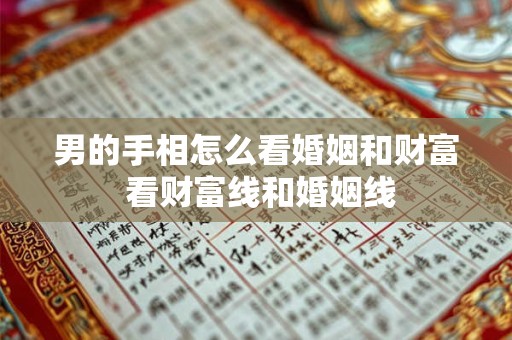 男的手相怎么看婚姻和财富 看财富线和婚姻线