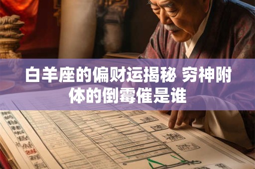 白羊座的偏财运揭秘 穷神附体的倒霉催是谁