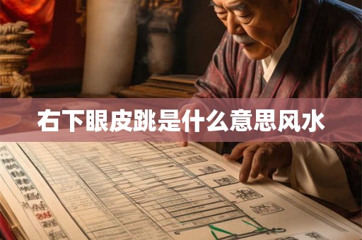 右下眼皮跳是什么意思风水
