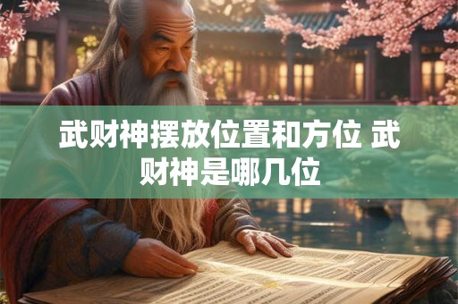 武财神摆放位置和方位 武财神是哪几位