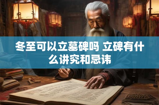 冬至可以立墓碑吗 立碑有什么讲究和忌讳