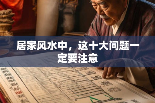 居家风水中，这十大问题一定要注意