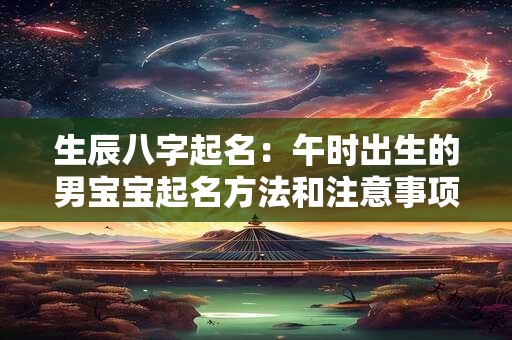 生辰八字起名：午时出生的男宝宝起名方法和注意事项