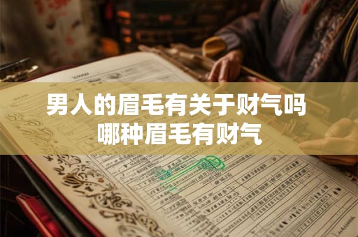男人的眉毛有关于财气吗 哪种眉毛有财气