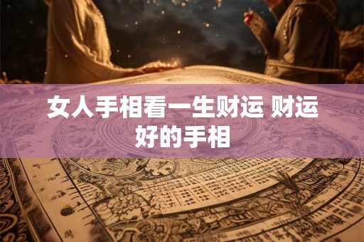 女人手相看一生财运 财运好的手相