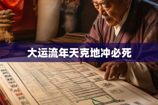 大运流年天克地冲必死