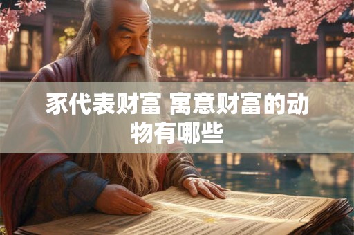 豕代表财富 寓意财富的动物有哪些