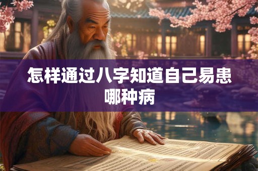 怎样通过八字知道自己易患哪种病