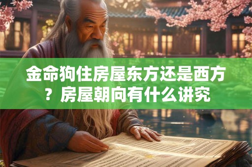 金命狗住房屋东方还是西方？房屋朝向有什么讲究