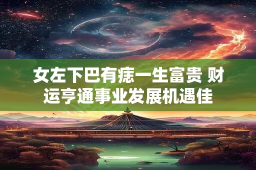 女左下巴有痣一生富贵 财运亨通事业发展机遇佳