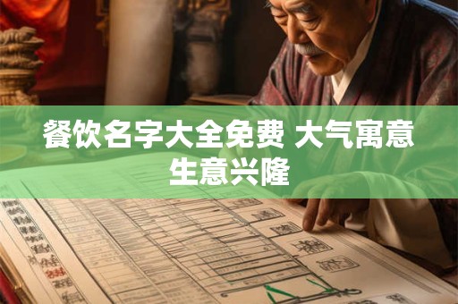餐饮名字大全免费 大气寓意生意兴隆