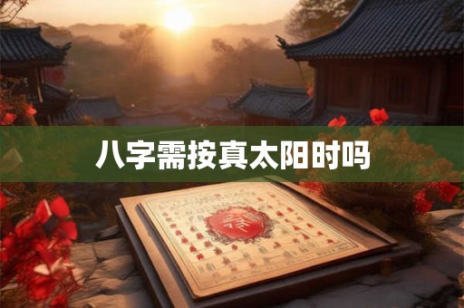 八字需按真太阳时吗
