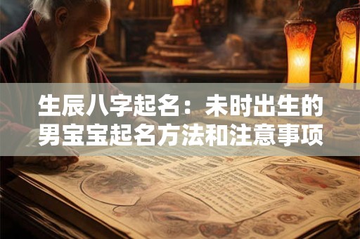 生辰八字起名：未时出生的男宝宝起名方法和注意事项