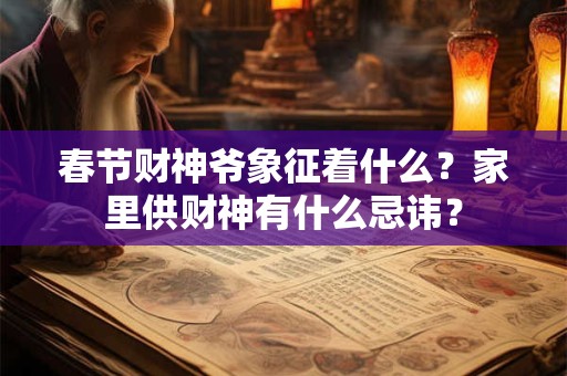 春节财神爷象征着什么？家里供财神有什么忌讳？