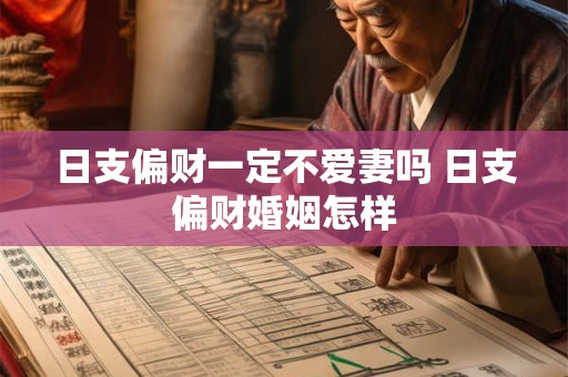 日支偏财一定不爱妻吗 日支偏财婚姻怎样