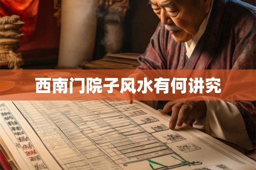 西南门院子风水有何讲究