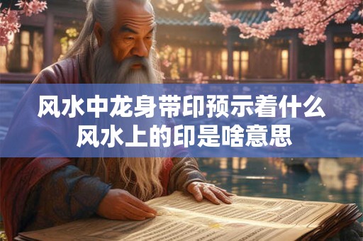 风水中龙身带印预示着什么 风水上的印是啥意思