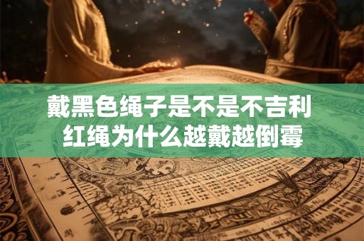 戴黑色绳子是不是不吉利 红绳为什么越戴越倒霉