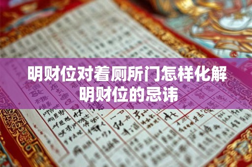 明财位对着厕所门怎样化解 明财位的忌讳