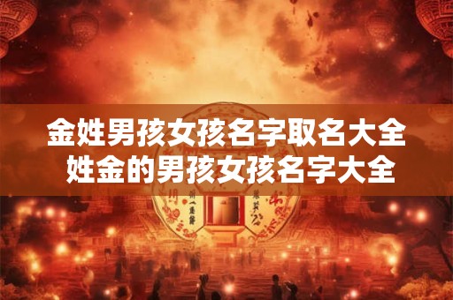 金姓男孩女孩名字取名大全 姓金的男孩女孩名字大全洋气点