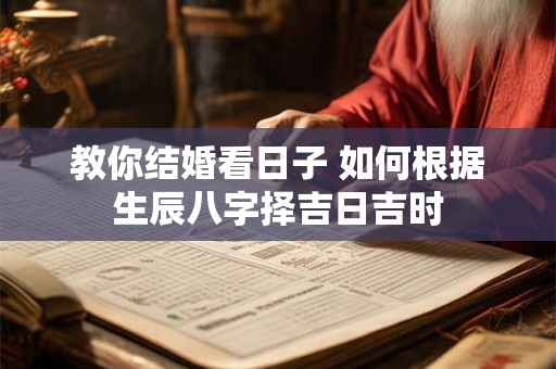 教你结婚看日子 如何根据生辰八字择吉日吉时
