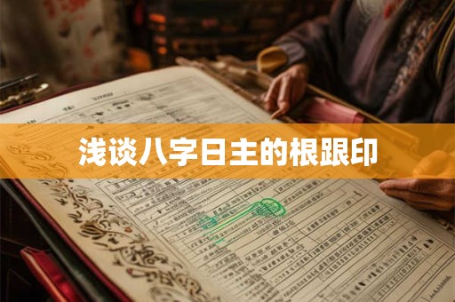 浅谈八字日主的根跟印