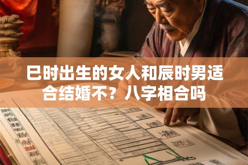 巳时出生的女人和辰时男适合结婚不？八字相合吗