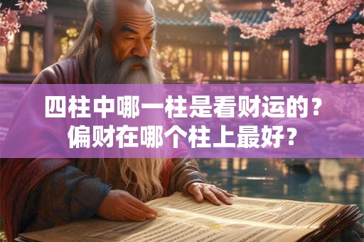 四柱中哪一柱是看财运的？偏财在哪个柱上最好？