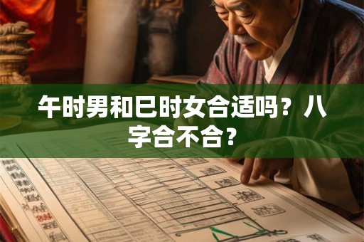 午时男和巳时女合适吗?八字合不合? 午时男和巳时女合适吗?八字合不合?