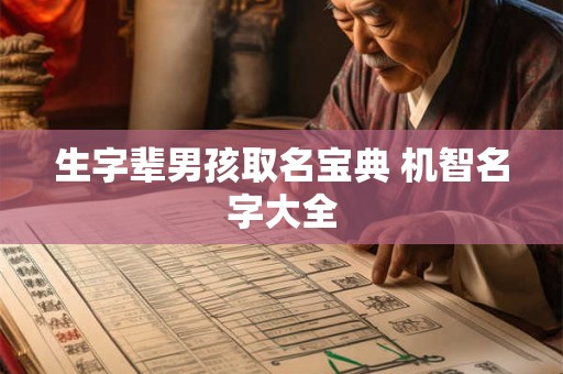 生字辈男孩取名宝典 机智名字大全