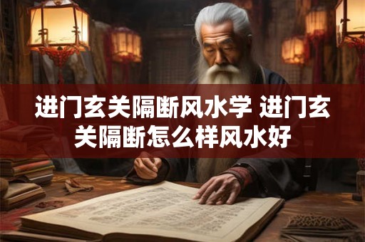进门玄关隔断风水学 进门玄关隔断怎么样风水好