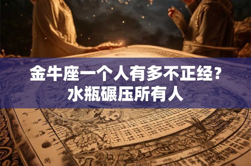 金牛座一个人有多不正经？水瓶碾压所有人