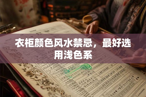 衣柜颜色风水禁忌，最好选用浅色系