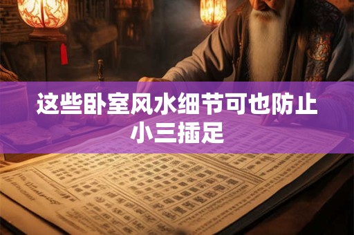 这些卧室风水细节可也防止小三插足