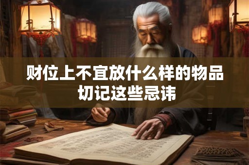 财位上不宜放什么样的物品 切记这些忌讳